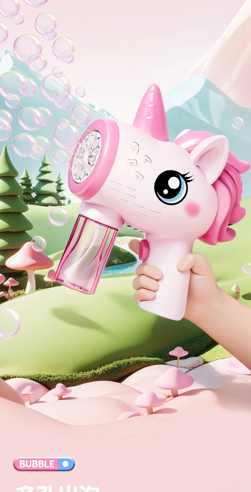 Electric Unicorn Bubble Gun Bubble Machine