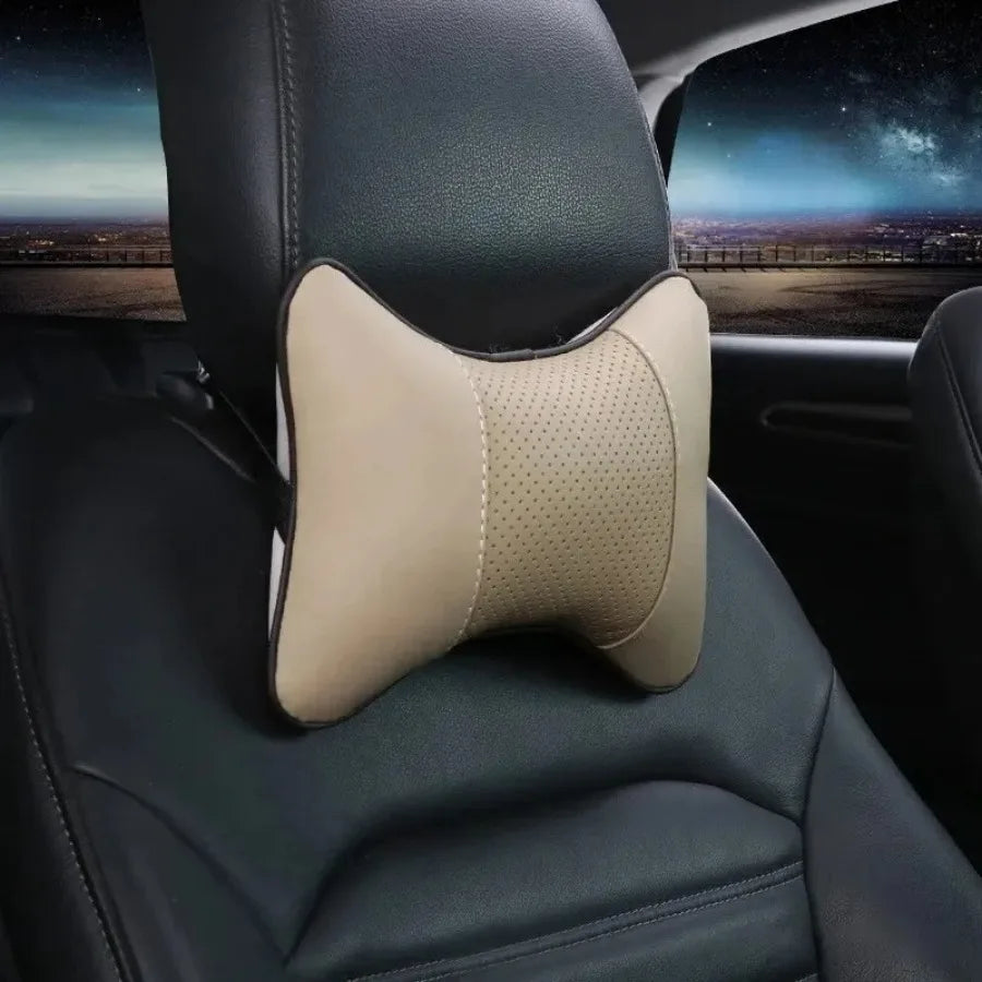 Faux Leather Car Neck Pillows