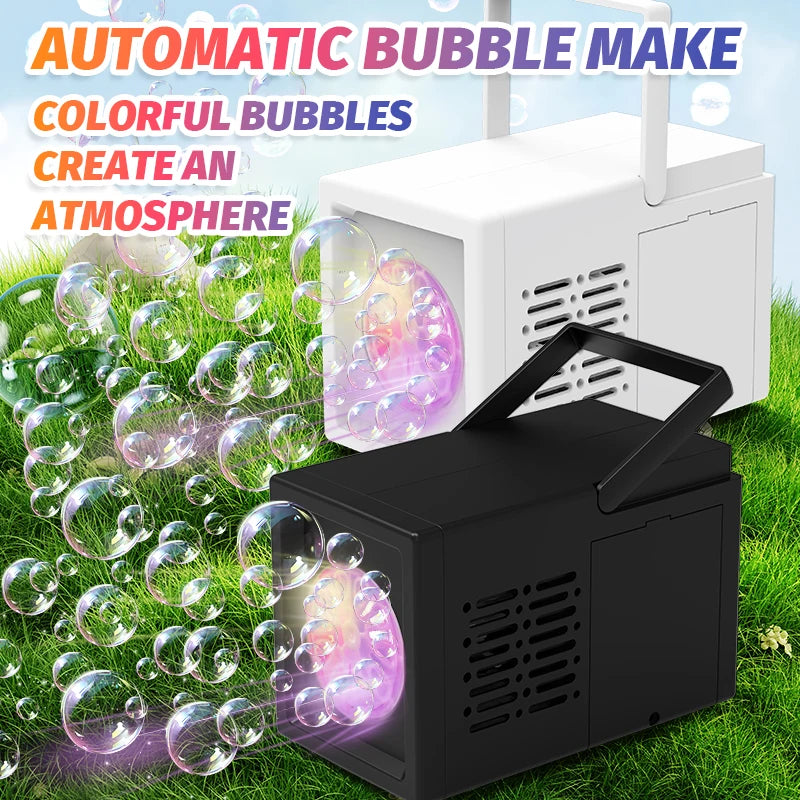 Automatic Portable Electric Bubble Blowing Machine with 10 Nozzles