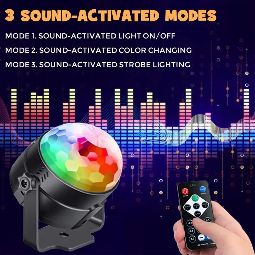 7 Colors Voice Activated Light with Remote Control