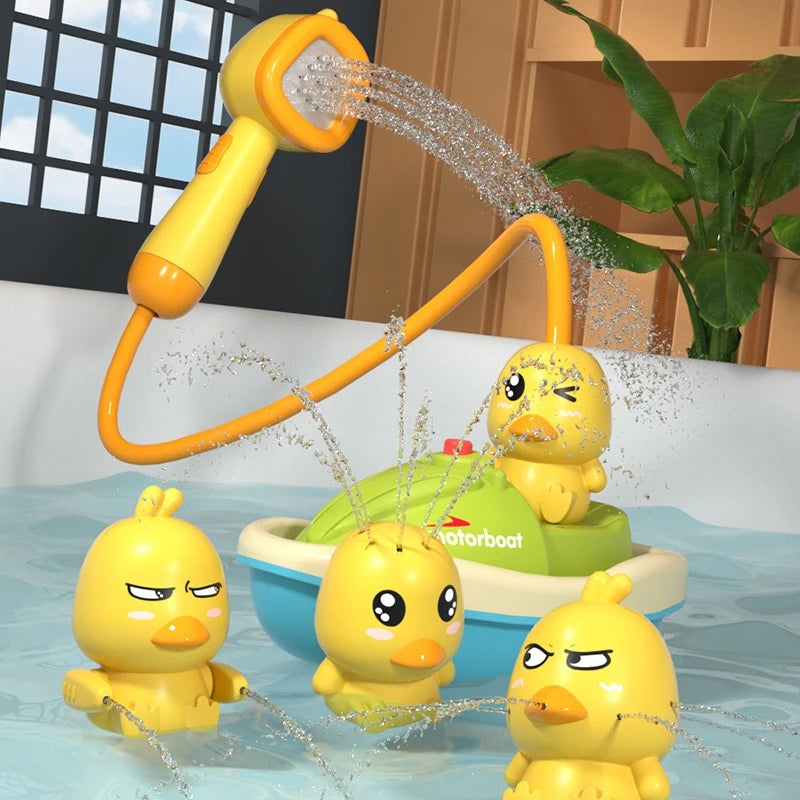 Cute Duck Electric Water Spray Bath Toys for Kids