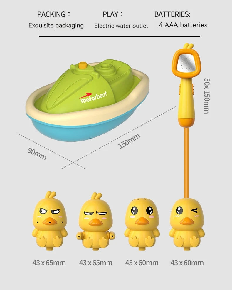 Cute Duck Electric Water Spray Bath Toys for Kids