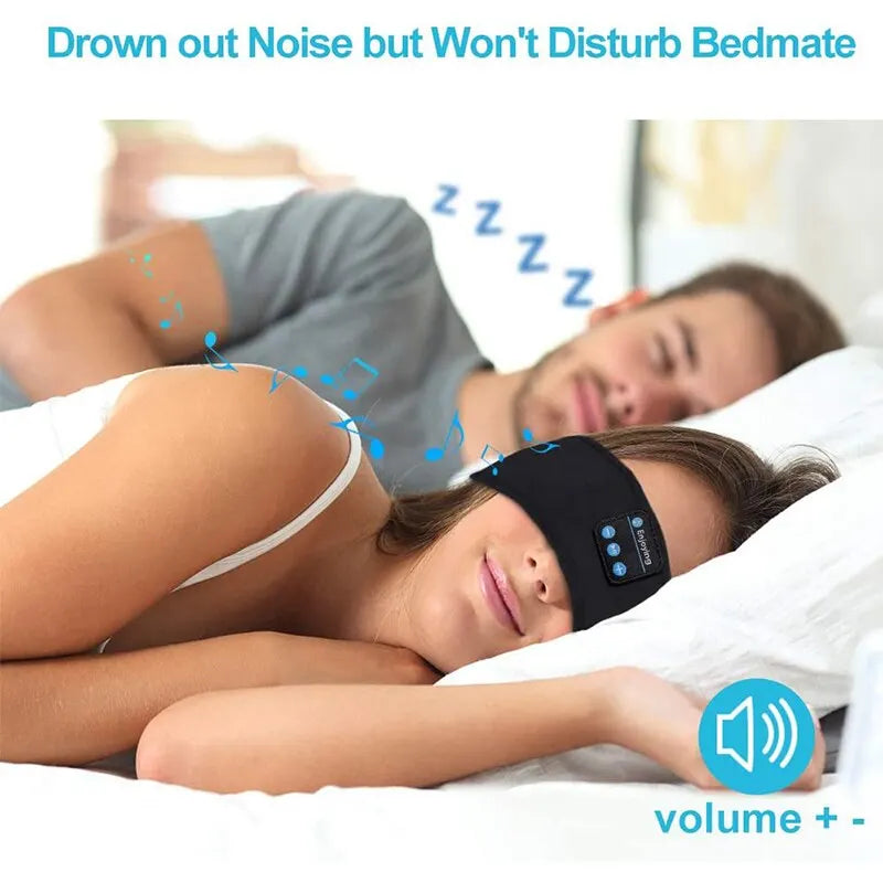 Flexible Wireless Bluetooth Sports Earphones with Headband and Eye Mask for Sleeping