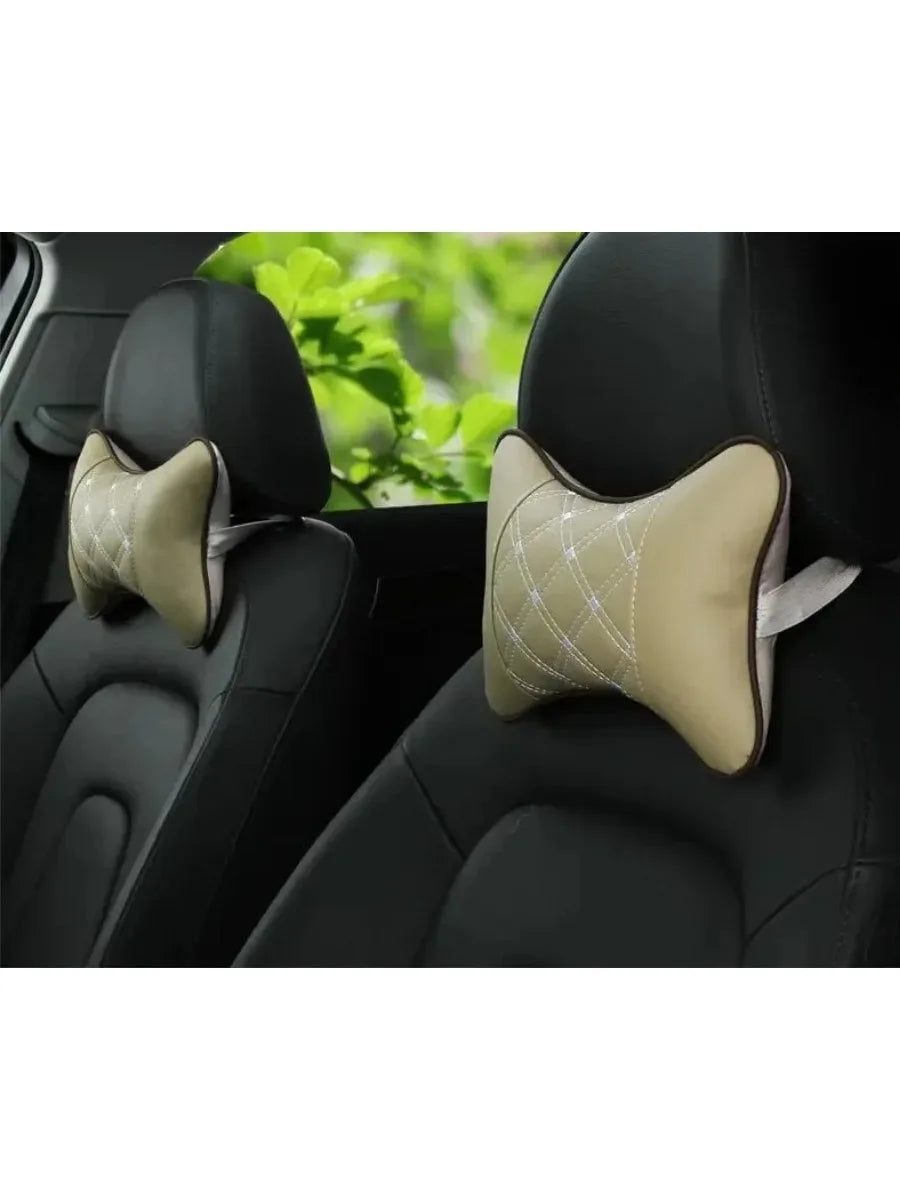 Faux Leather Car Neck Pillows