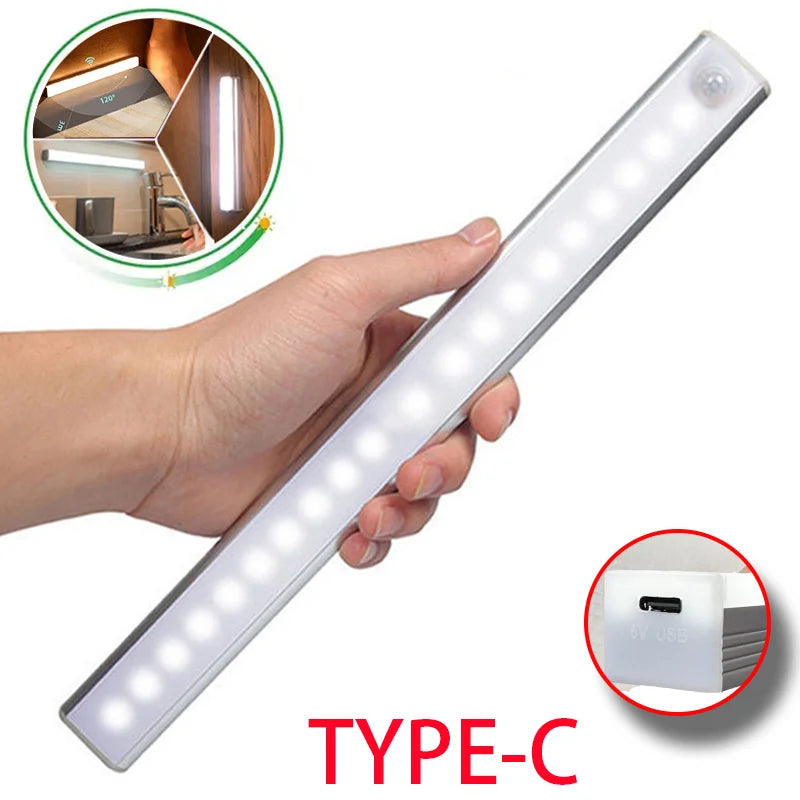 LED Night Light with Wireless Motion Sensor Type-C Rechargeable