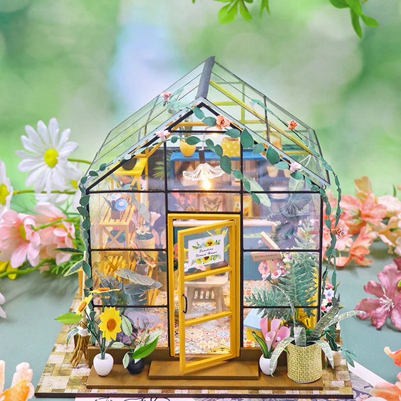 3D Handmade Flower Mini Dollhouse Kit