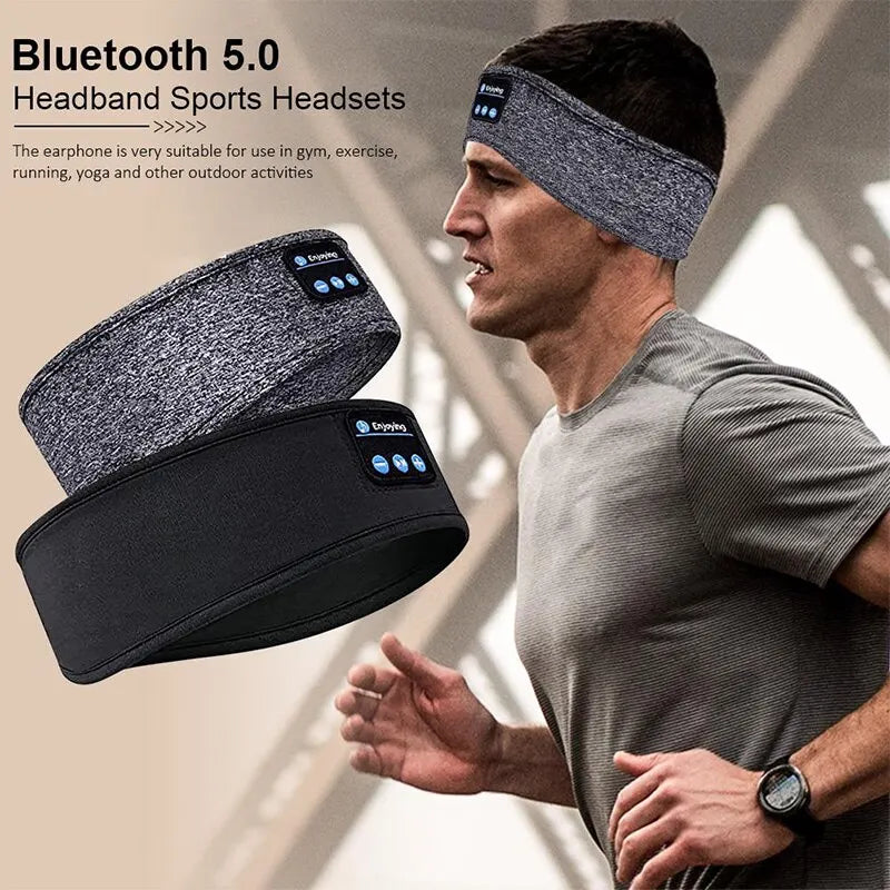 Flexible Wireless Bluetooth Sports Earphones with Headband and Eye Mask for Sleeping