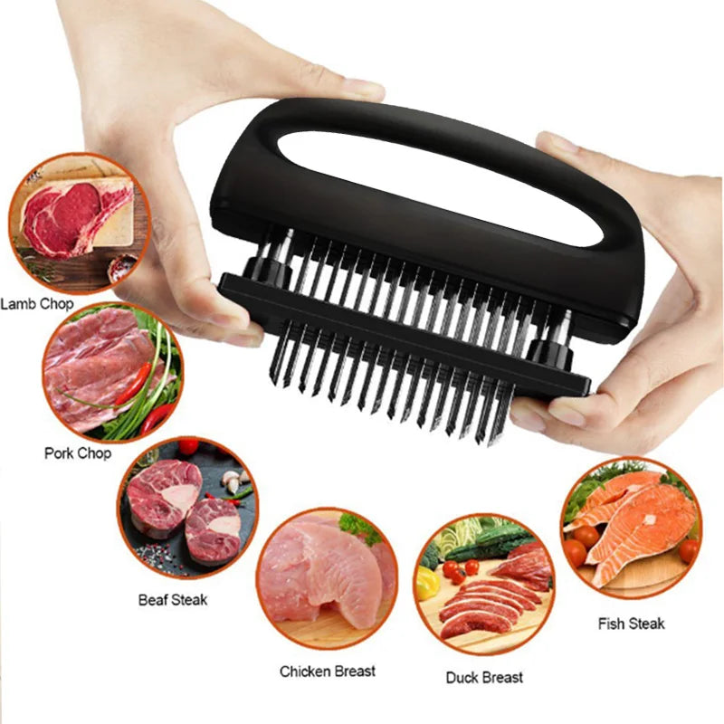 48 Blade Stainless Steel Retractable Meat Tenderizer Needle