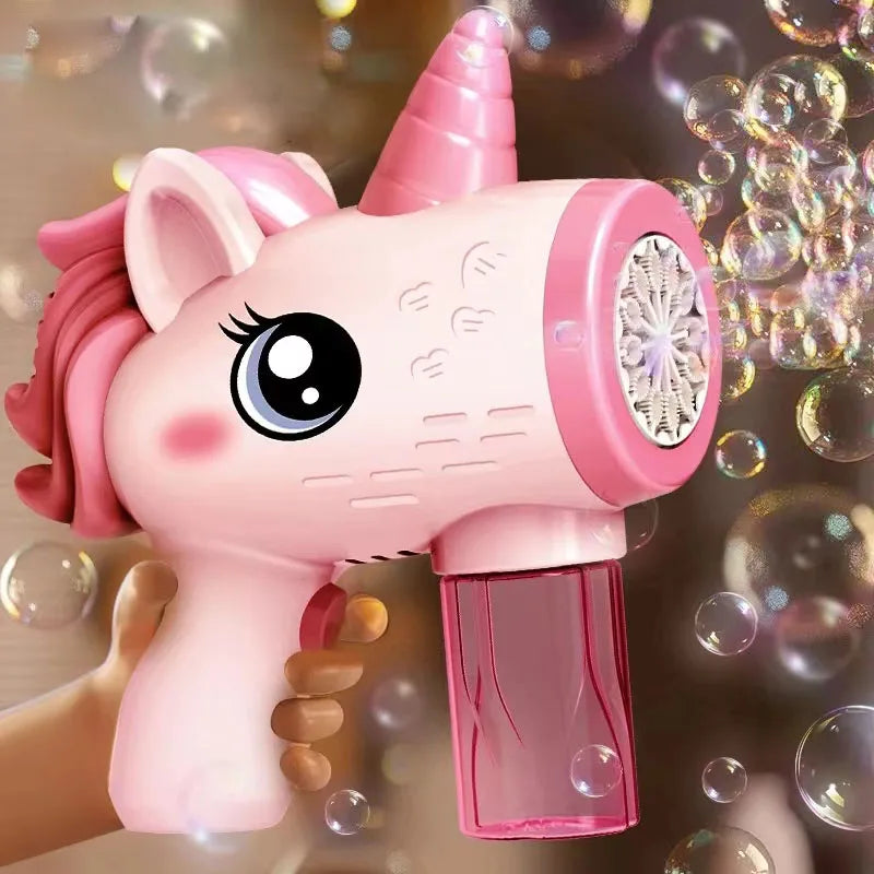 Electric Unicorn Bubble Gun Bubble Machine