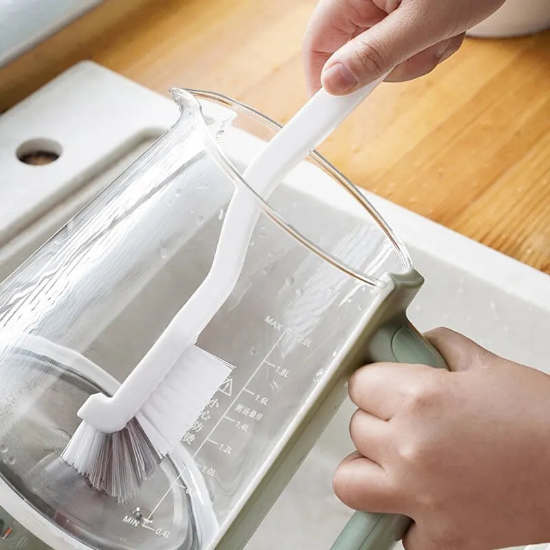 Sink cleaning brush with long handle