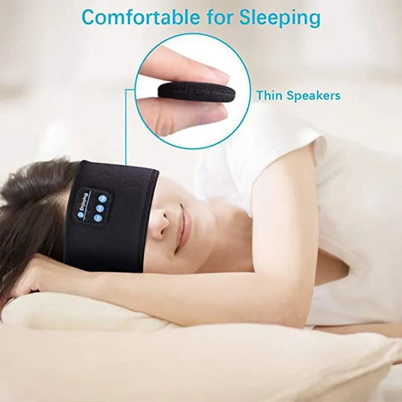 Flexible Wireless Bluetooth Sports Earphones with Headband and Eye Mask for Sleeping