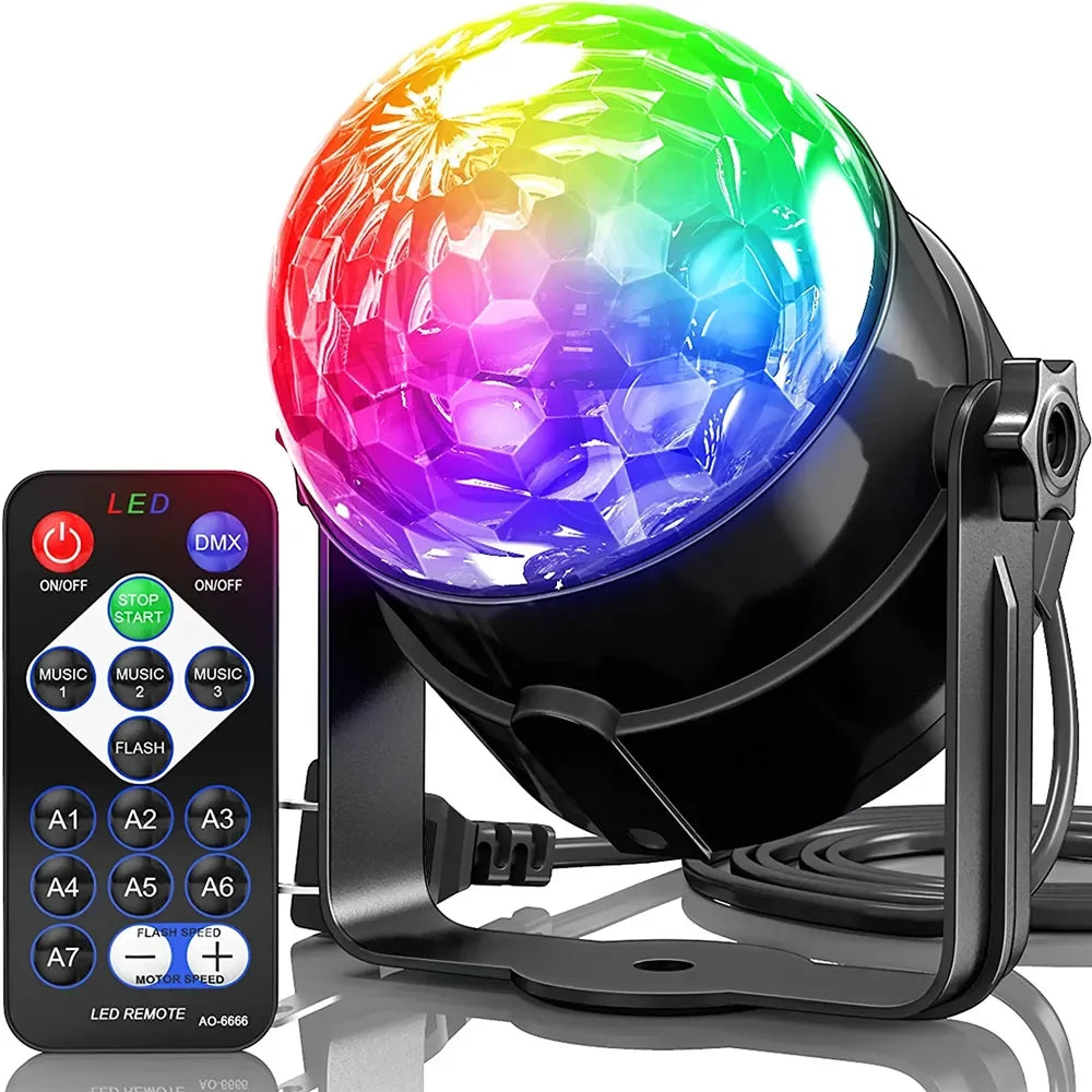 7 Colors Voice Activated Light with Remote Control