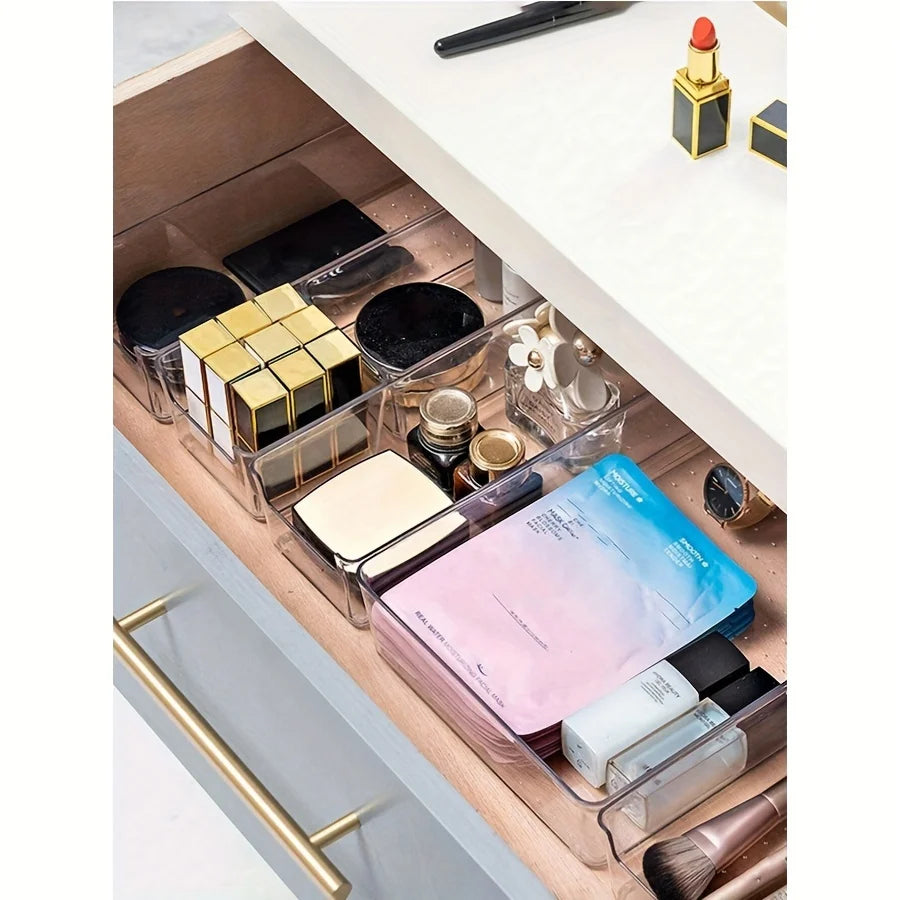 Versatile Drawer Organizer Clear Plastic Trays