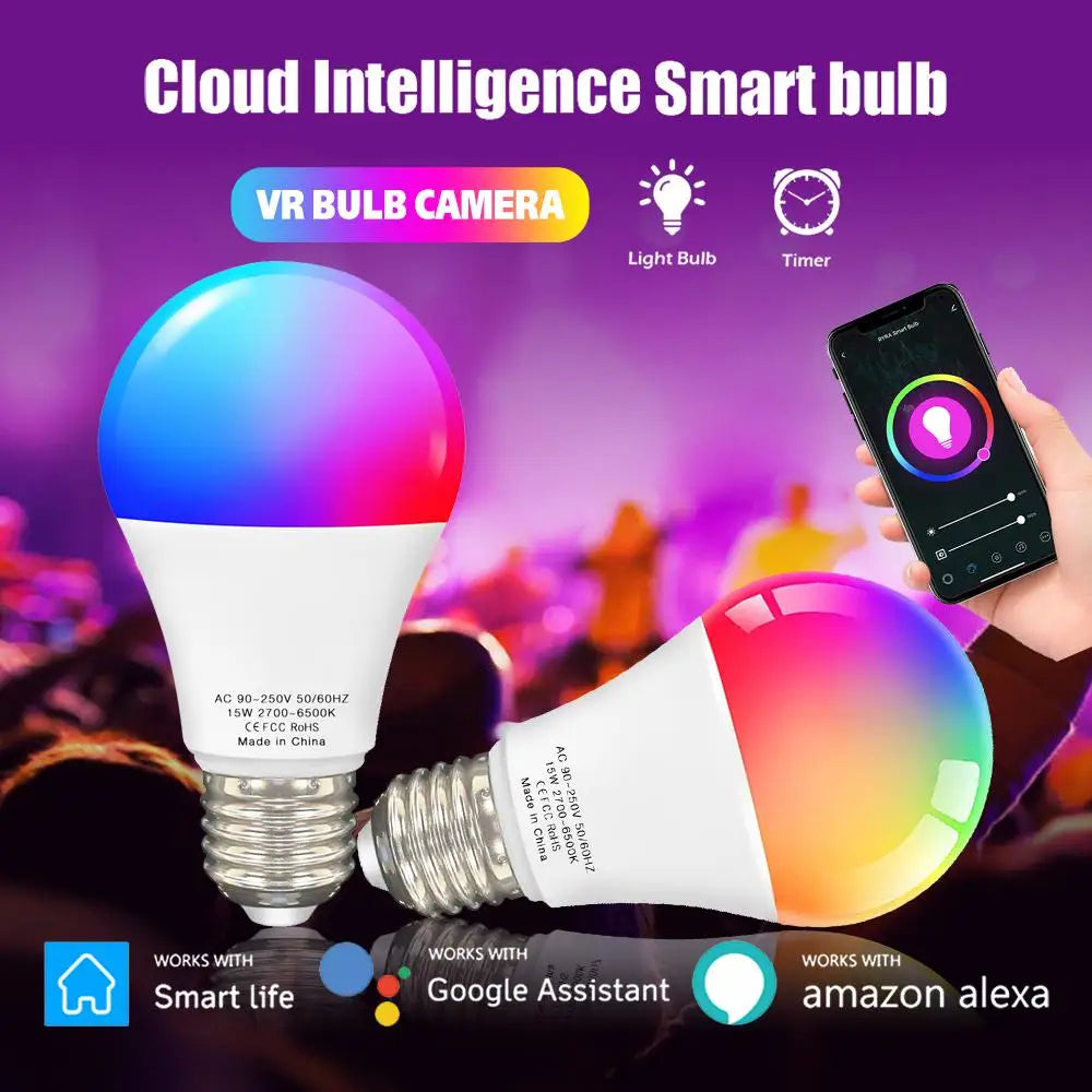 Smart light Bulb 15W LED Smart WiFi