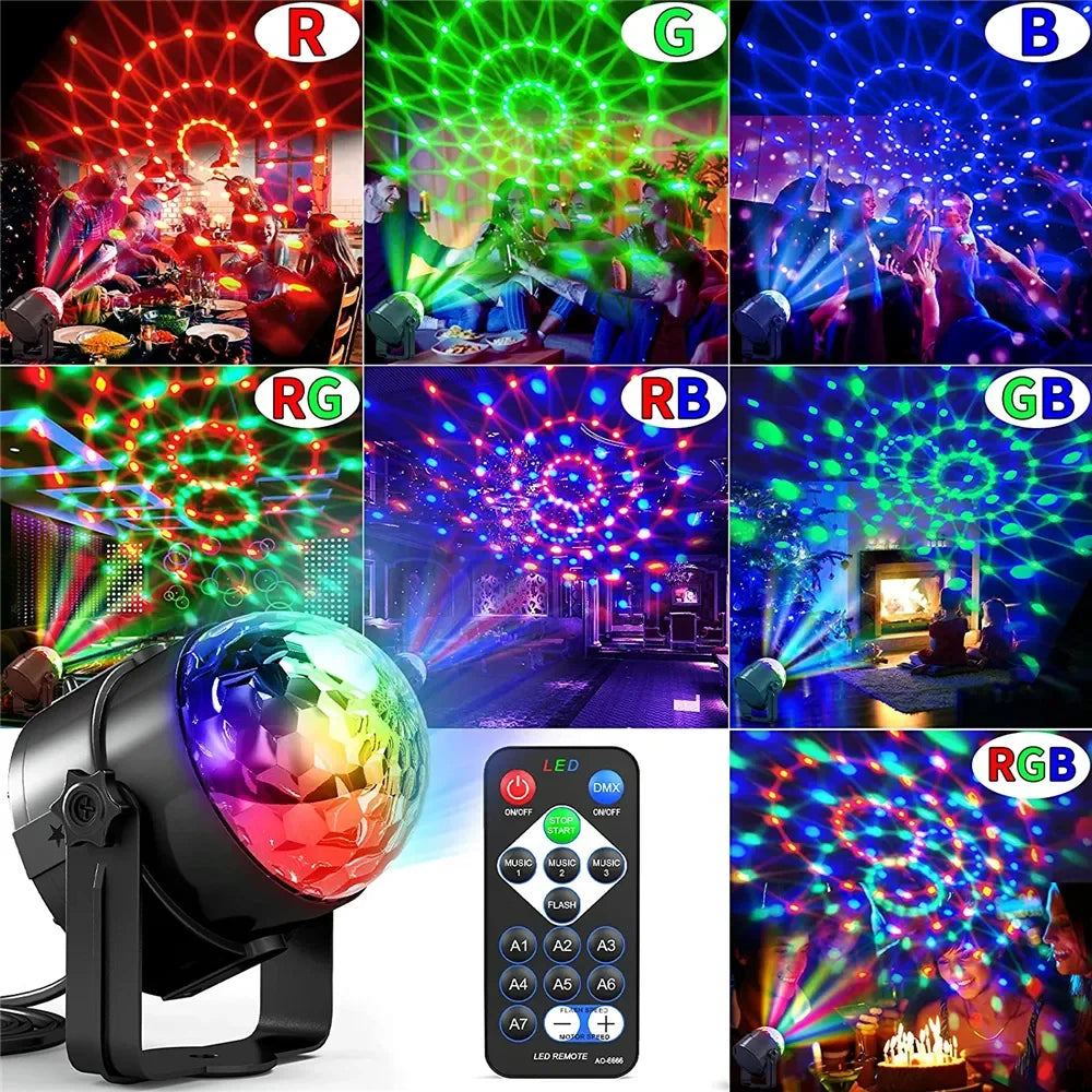 7 Colors Voice Activated Light with Remote Control