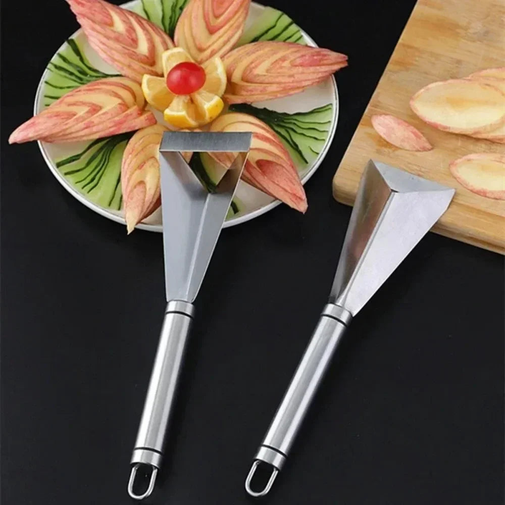 Stainless Steel Triangle Fruit Carving Knife,