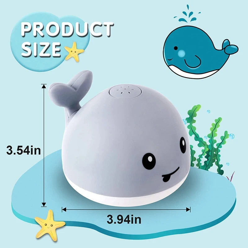 Baby Light Up Bath Toys Whale Automatic Sprinkler Bathtub Toys