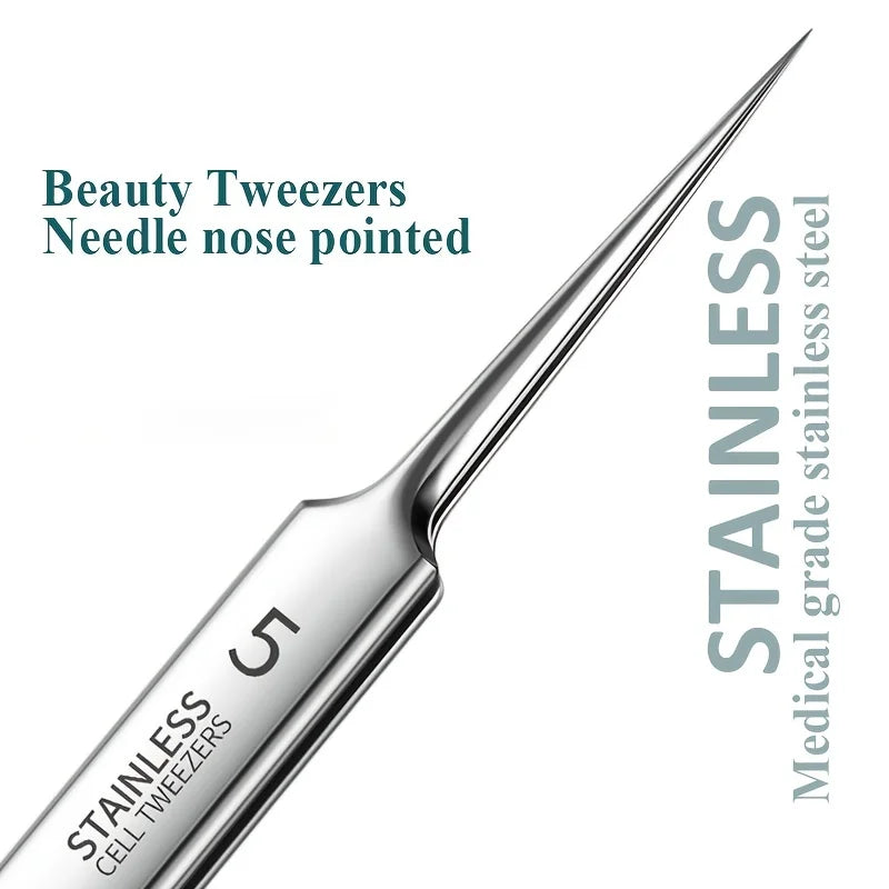 Stainless Steel Blackhead Remover Tweezers