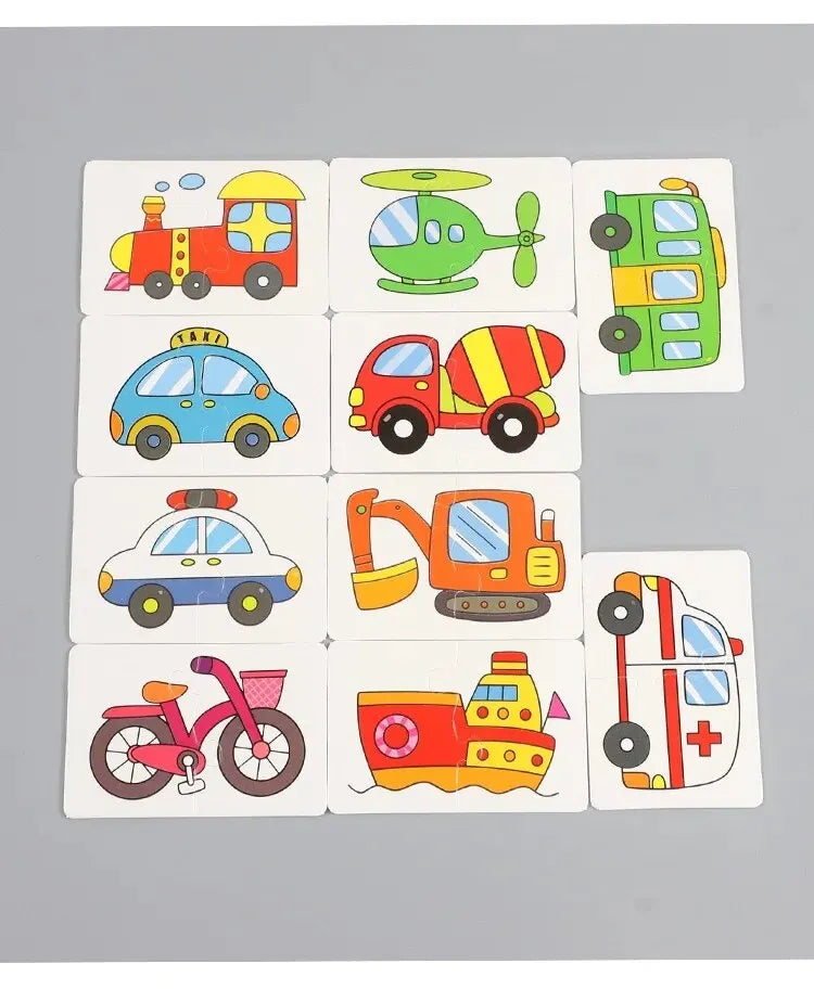 32pcs Creative Cartoon Pattern Matching Enlightenment Cards Cognitive Educational Toys