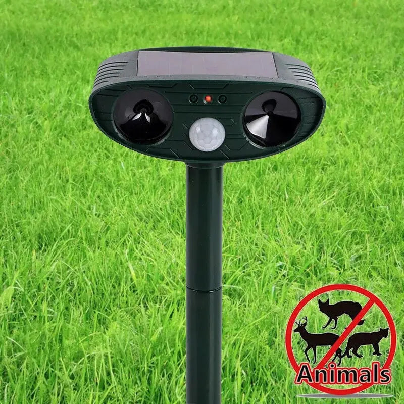 Solar Powered Rechargeable Waterproof Ultrasonic Dog Cat Repeller